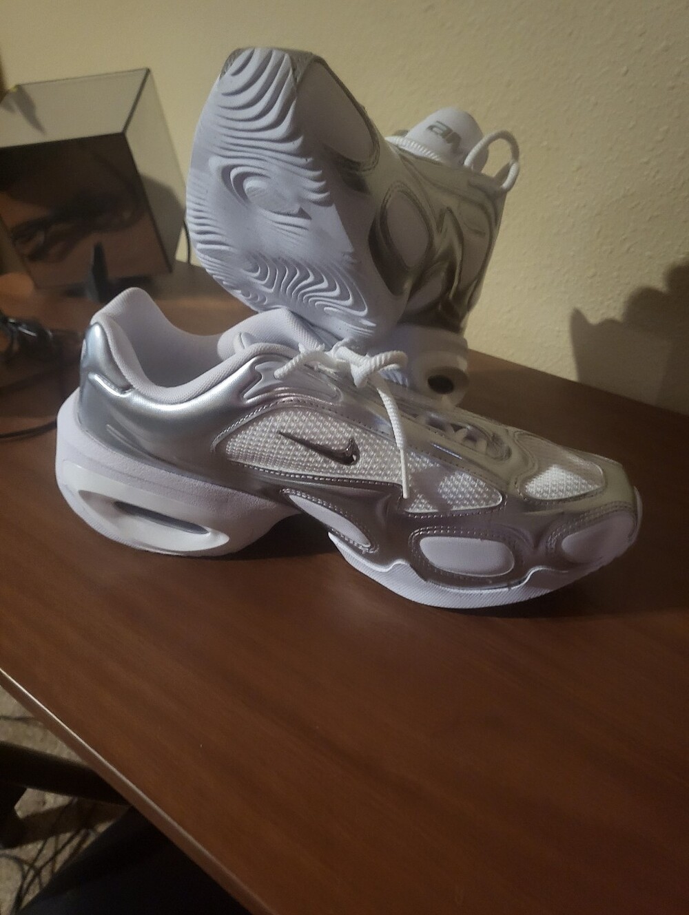 Nike Air Max Muse  sneakers in silver & white